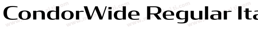 CondorWide Regular Italic字体转换